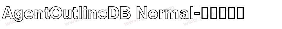 AgentOutlineDB Normal字体转换